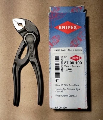 L-8 Knipex Cobra  XS Water Pump Pliers 4'' 87 00 100