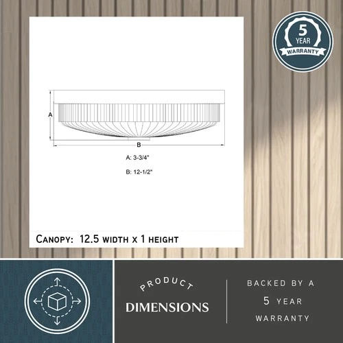 Vaxcel Lighting C0325 Preston 13"W LED Flush Mount Drum Ceiling - Brass - Picture 7 of 12