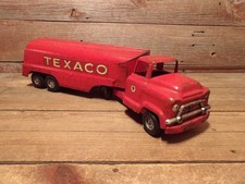 Vintage Pressed Steel Buddy L GMC 550 Texaco Tanker Semi Truck/Trailer- ORIGINAL