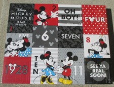DISNEY - MICKEY MOUSE, 12 Days of Ladies Socks Holiday Advent Box - NIB