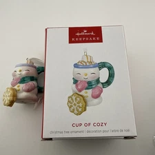 Hallmark Keepsake 2025 Cup of Cozy Porcelain Ornament