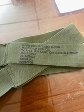 Vintage 1951 Korean War Era US Army Military Elastic Trouser Suspenders M-1950