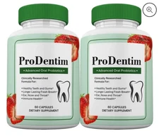 Prodentim Tablets for Gums and Teeth Oral Probiotics Strawberry 2 Pack