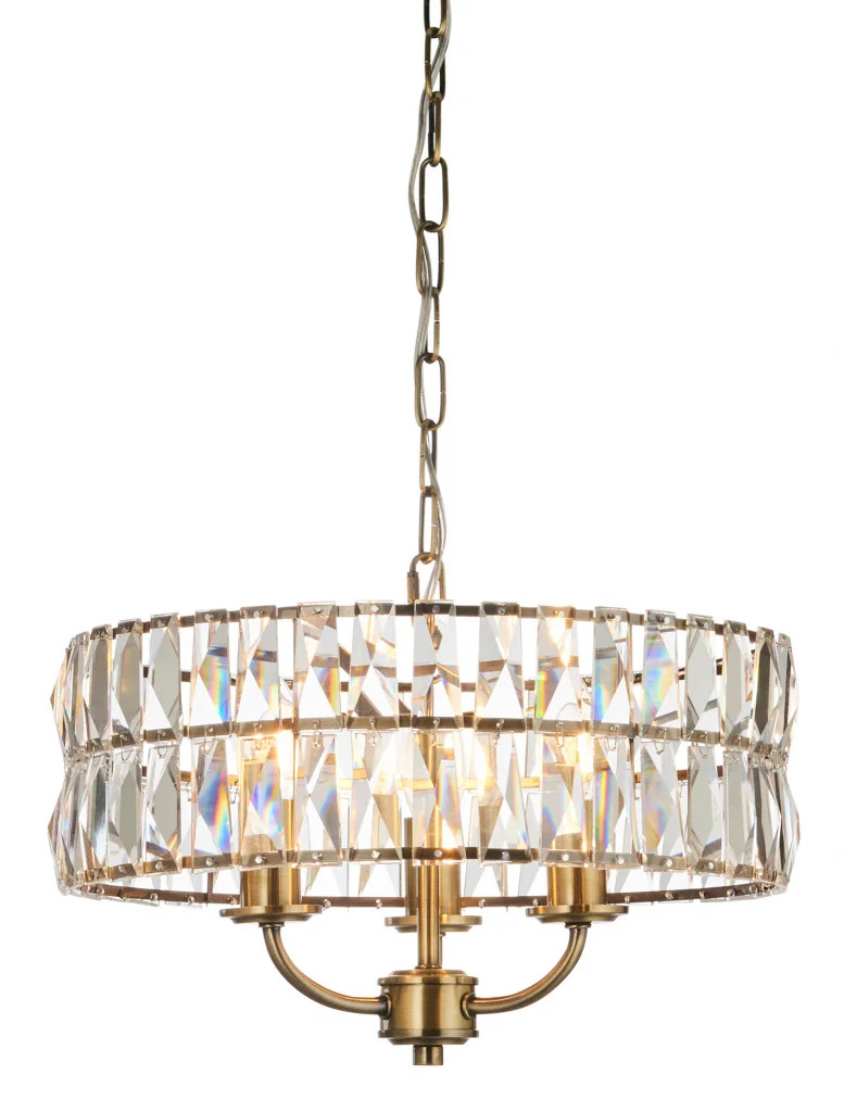 Ceiling Light Brass Clifton 3 Antique Endon 106243