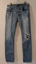 William Rast Distressed Straight Leg Jeans, 26