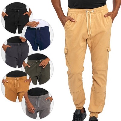 A. Salvarini Herren Designer Cargo Stoff Hose Cargohose Regular Fit NEU AS031