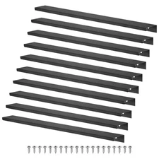 10-Pack 11.81" Aluminum Cabinets Drawers Edge Pulls [Matte Black]