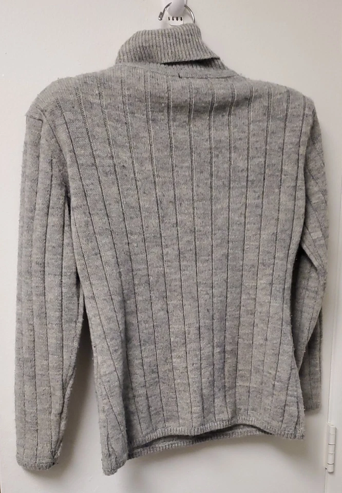  Counterparts Tight-Knit Turtleneck Sweater Womens M Gray 85% Acrylic  15% Wool - Image 2 of 4