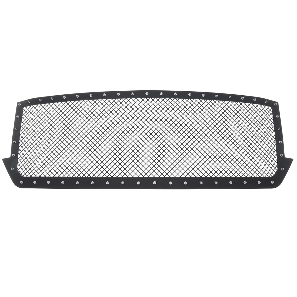 Se adapta a 16-18 Chevy Silverado 1500/19 1500 LD principal malla negra remache rejilla inserto Foto 2 de 3