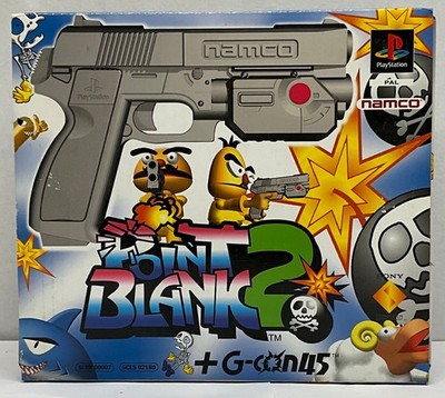 Namco Point Blank 2 + G-Con45 Light Gun PAL OVP Komplett PS1 PlayStation