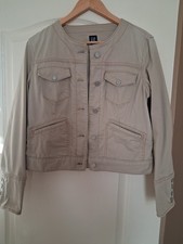 Womens Gap Beige Cropped Denim Jacket. Not Worn. Size M (10).