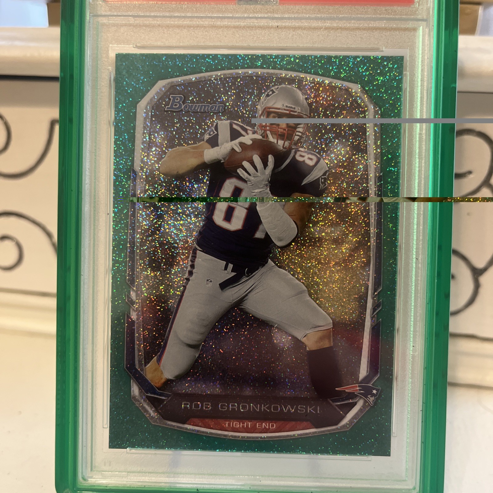 2013 Bowman - Rob Gronkowski #41 Silver Ice Green PSA 10 LOW POP 2 🏈 /50 PATS view 7