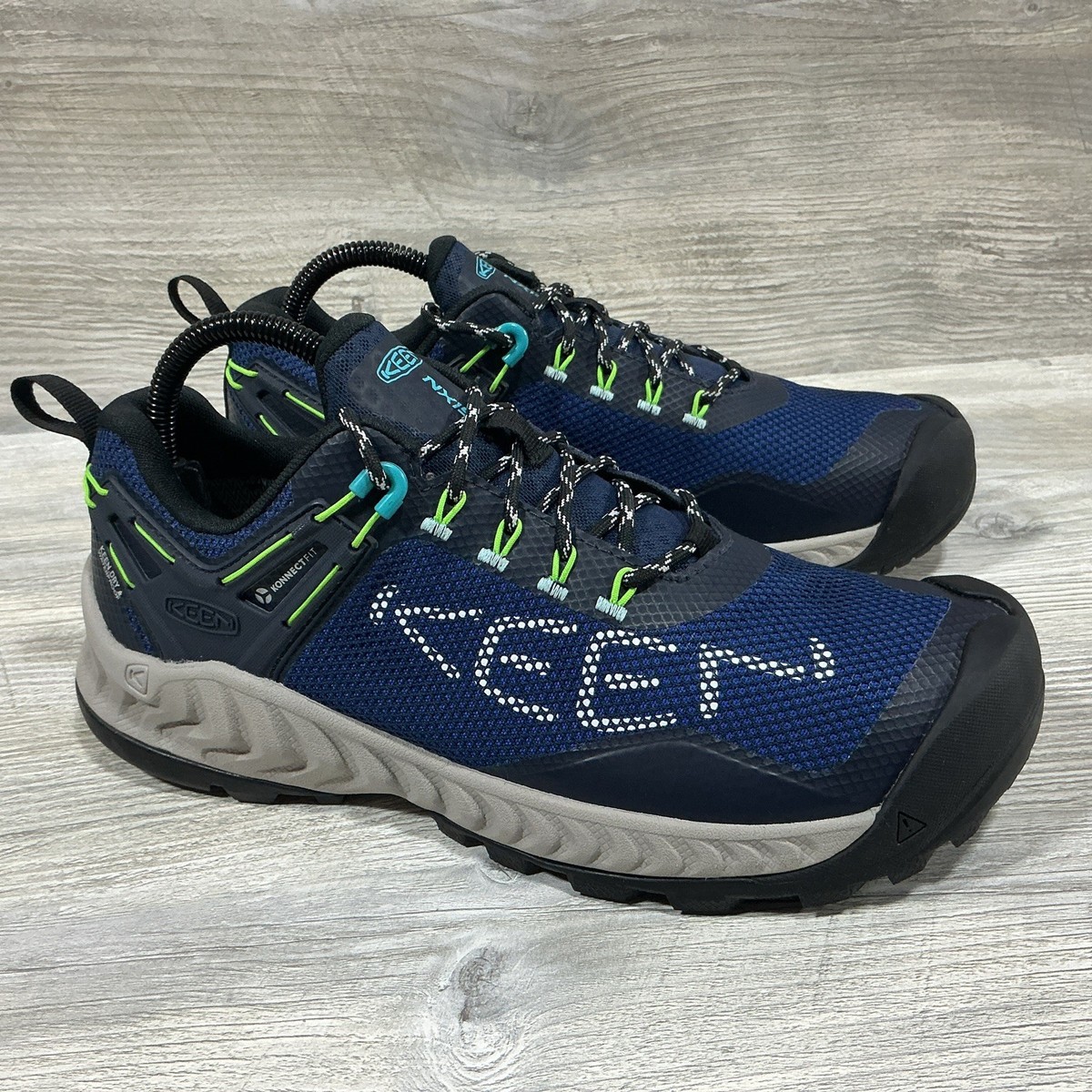 KEEN NXIS EVO WP Men's Size 7.5 Sky Captain/Green Flash Hiking