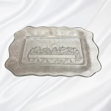 Vintage Serving dish Jesus Christ The  Last Supper - Clergy gift -
