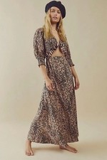 Free People String of Hearts Printed Maxi Dress - Size Small