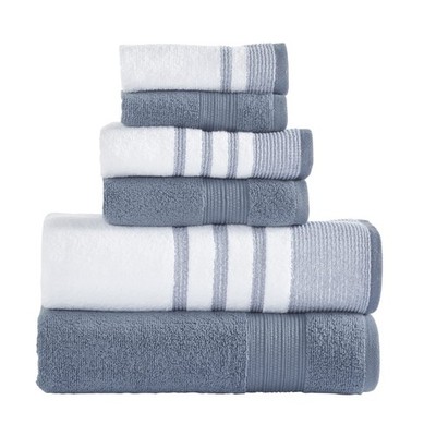 Modern Threads 6-teiliges Set, 2 Badetücher, 2 Handtücher, 2 Waschlappen, schnell