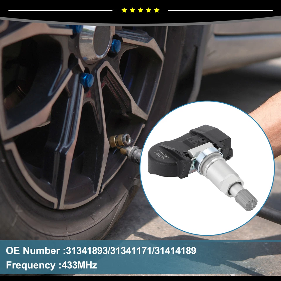 Pieza de 1 Sensor de Presión de Neumáticos 433MHz Nº31341893 apto para Volvo XC60 2010-2017 Foto 2 de 4