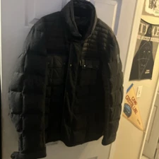 Belstaff 'Hawkley' Quilted Flannel Down Jacket with Contrast Trim L Eu 52