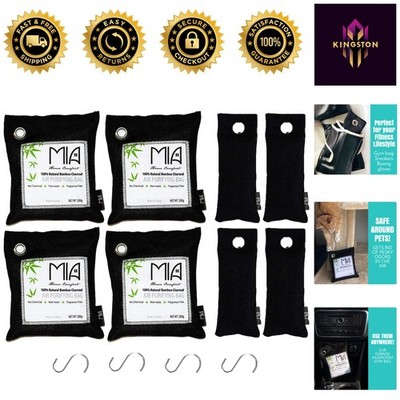 Natural Activated Charcoal Bags for Laundry, Closet & Refrigerator Freshness