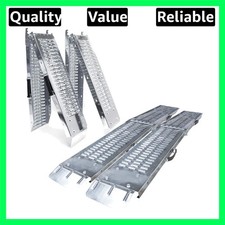 Folding Loading Ramps 160cm, Heavy Duty Pair 400kg Capacity, Non-Slip Surface...