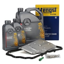 HENGST Getriebefilter Satz + 7L ORIGINAL Getriebeöl für MERCEDES 7-Gang 722.9 HENGST Getriebefilter Satz + 7L ORIGINAL Getriebeöl für MERCEDES 7-Gang 722.9