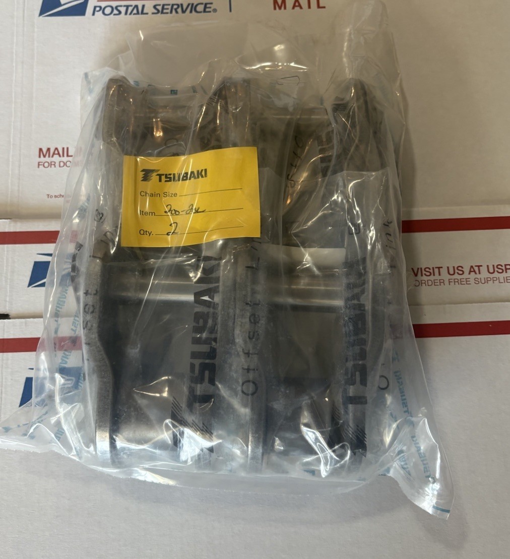 NEW (LOT OF 2) TSUBAKI RS200-2-0L OFFSET LINK ROLLER CHAIN