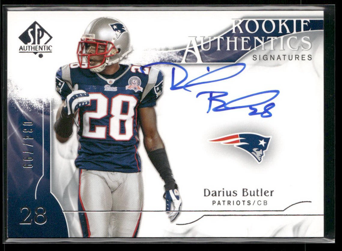Darius Butler SP Authentic #336 Autograph