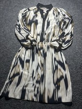 Nell Women Sz 4 Neutral-Colored Isabel Marant Graphic Patter Pullover Dress 