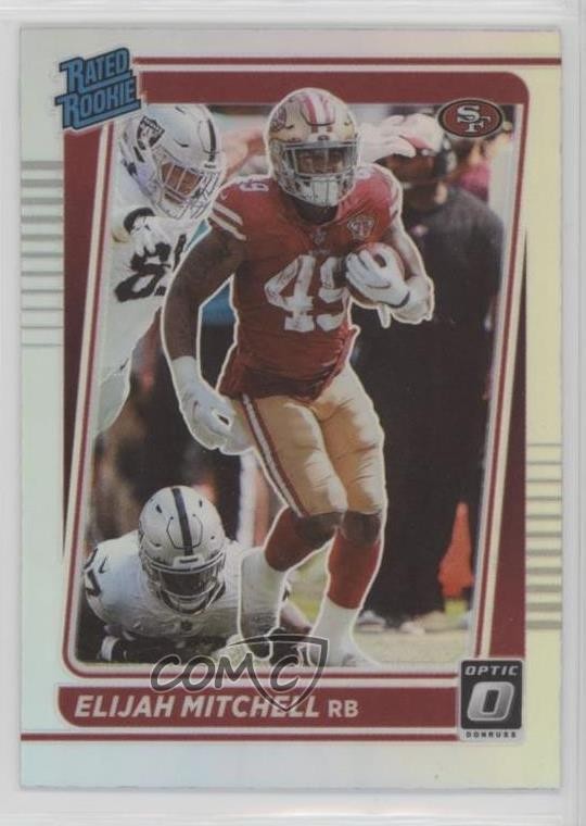2021 Panini Donruss Optic Rated Holo Prizm Elijah Mitchell #291 Rookie RC ic3