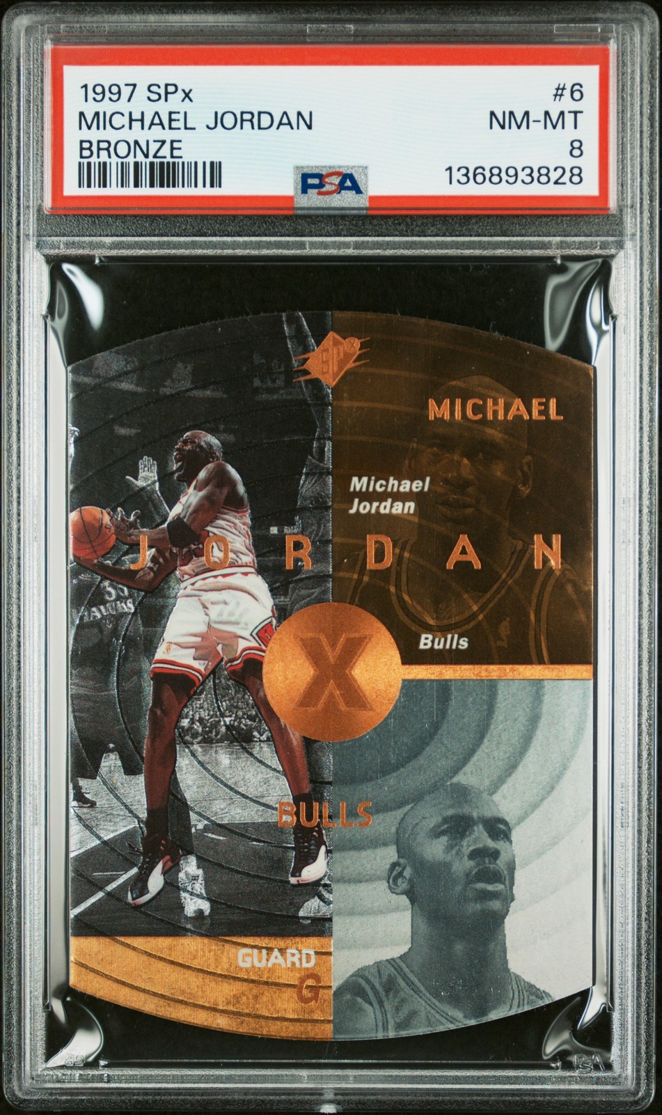 1997 SPX BRONZE #6 MICHAEL JORDAN PSA 8