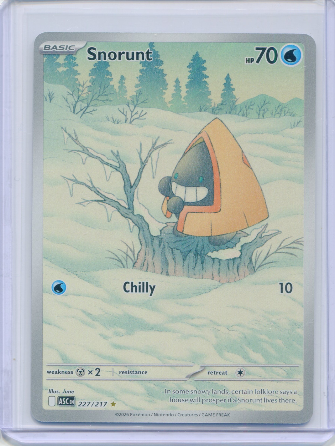 Snorunt Pokemon ME: Ascended Heroes Illustration Rare Holo Card 227/217