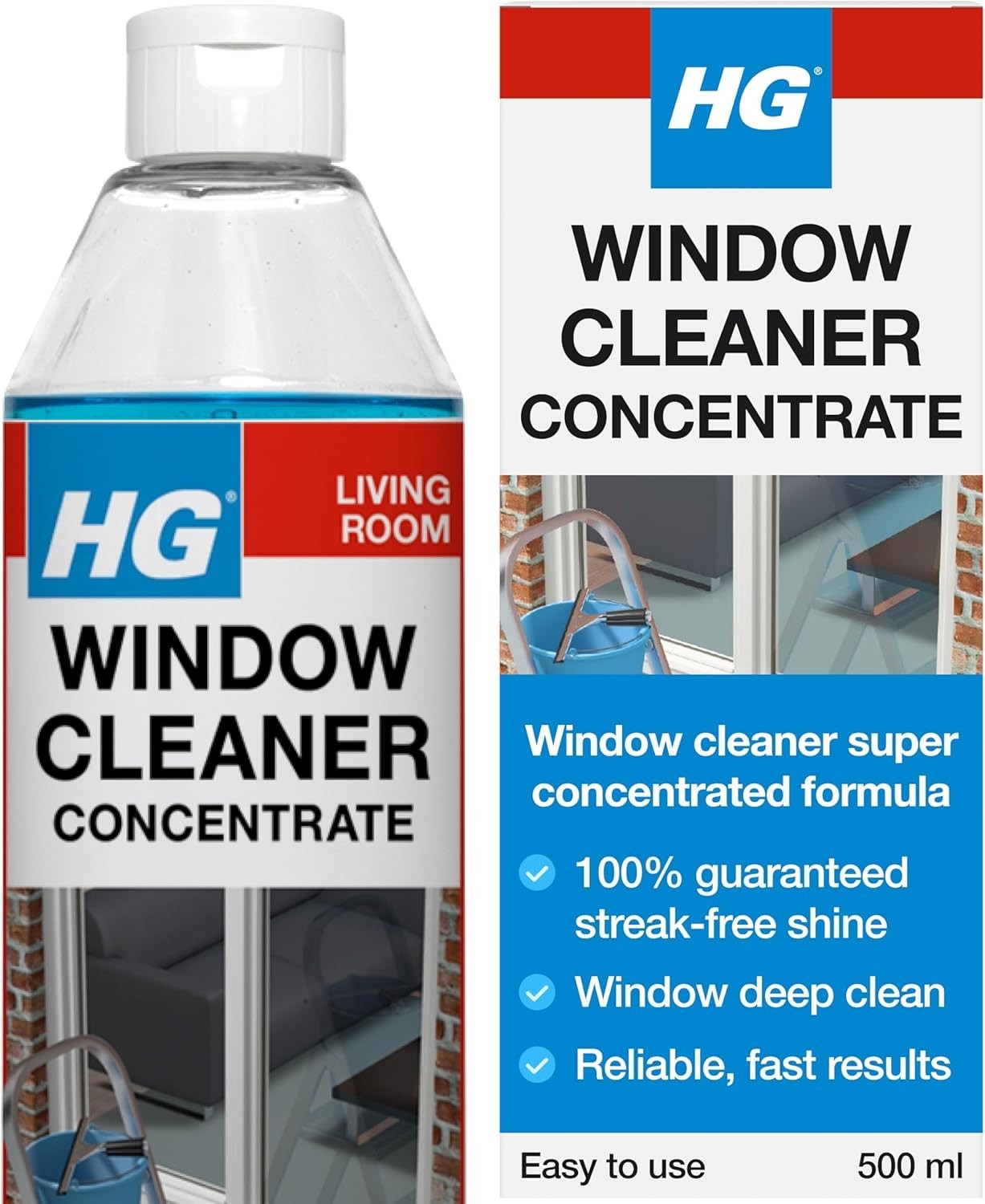 HG Limpiador de Cristales – Profesional Concentrado para & Windows – 500ml Bote