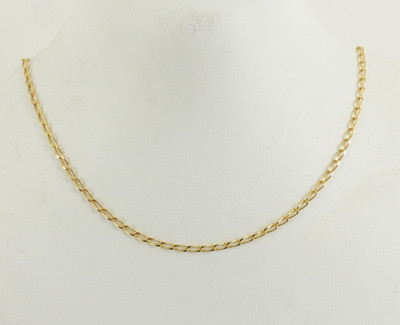 9 kt Gold Panzerkette Glied gepunzt 1,7 Gramm 17,75'' mit Geschenkbox