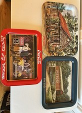 Coca-Cola Vintage Metal Serving Trays, Set Of 3