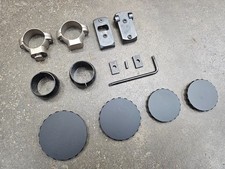 USED Burris Aluminum Lens Cover/Caps Savage 110 Mounts Stainless 1" Ring Inserts