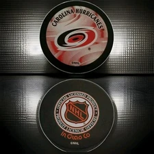 CAROLINA HURRICANES NHL INGLASCO + VEGUM Mfg. 🏒 PUCK SHADOW LOGO Made In 🇸🇰