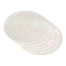 100 Pcs 70mm/2.8in Badge Protective Film for 2.3in Badge, Snowflake Style