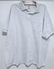 Hanes Mens XL Polo Ecosmart Short Sleeve Moisture Wicking Comfort Blend New