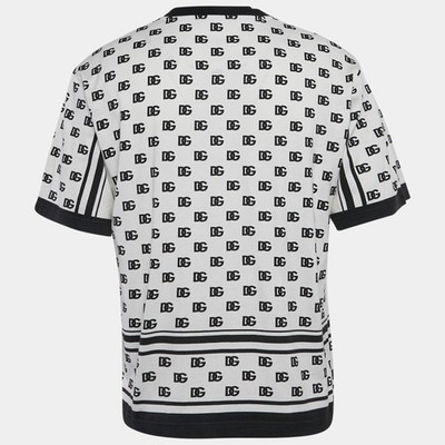 Dolce Gabbana White DG Print Jersey Crew Neck TShirt M | eBay