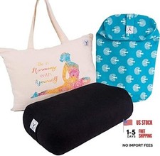 Yoga Bolster - Made with 100 Cotton, Yoga Travel Size 18 X 11 X 6.5 In 