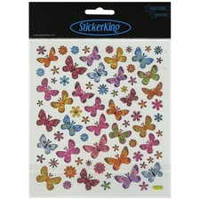 Multicolored Stickers Butterflies  Flowers