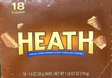 Heath English Toffee Bar Milk Chocolate Candy Box 18 Count 1 lb 9.2 oz 714g