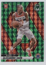 2024-25 Panini Mosaic Rookies Green Mosaic Prizm Alexandre Sarr #216 0c2