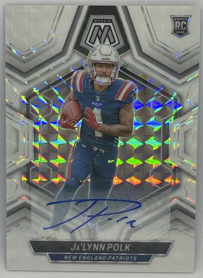 2024 Panini Mosaic Ja’lynn Polk White Prizm Rookie Auto /25 (RC, AU)
