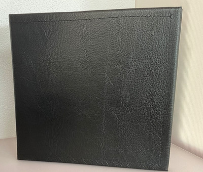 JET BLACK GENUINE COWHIDE LEATHER 2'' 3 RING BINDER