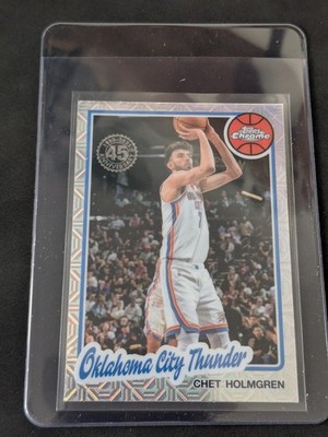 Chet Holmgren - 2025-26 Topps Basketball- Chrome Mojo Refractor- OKC TC-CH 45th