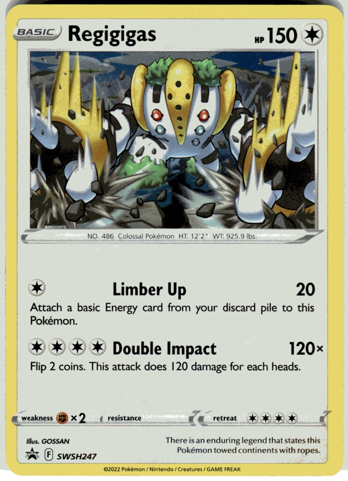 Regigigas (Cosmos Holo) SWSH247 SWSH: Sword & Shield Promo Cards - Promo NM Holo