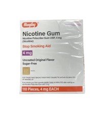 110 Pc Rugby Original Flavor 4mg Nicotine Gum Stop Smoking Aid Expires 09, 2026