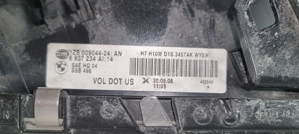 2006 2007 2008 BMW 750I 750LI 760LI ПАССАЖИРСКИЙ ЛЕВЫЙ СКРЫТЫЙ КСЕНОНОВАЯ ФАРА ЛАМПА - Изображение 3 из 4