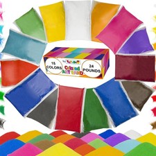 Sand Art Sand 15 Colors: 24 lbs , Colored Sands Bulk, Delightful Sands Art F...
